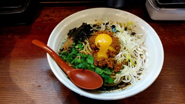 「黒台湾まぜそば大盛+半ライス」@麺や 燦虎の写真