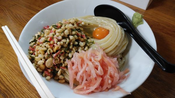 「TKM 350g　かき揚　岩下の新生姜」@中華そば つけ麺 村岡屋の写真