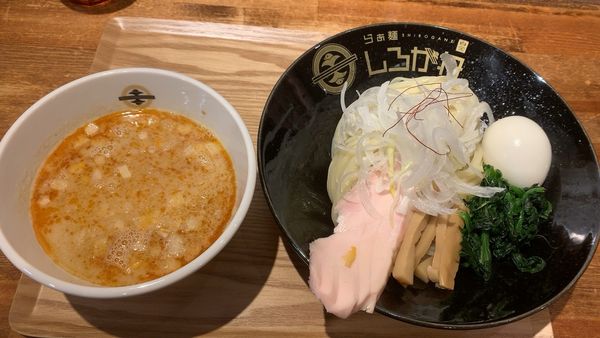 「鶏コテつけ麺＋味玉1040」@らぁ麺しろがね スイス村店の写真