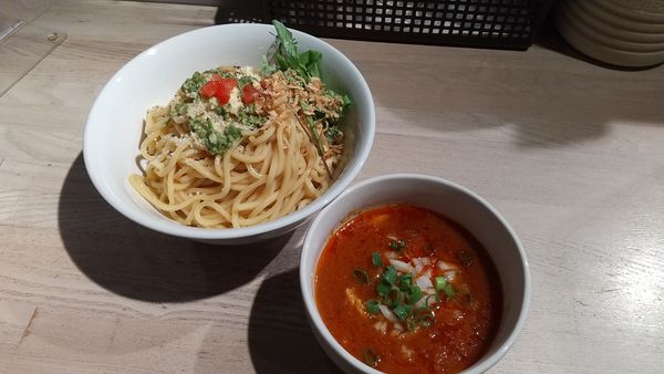 「つけ麺 ﾛｯｿ大盛り300g+〆のﾘｿﾞｯ仕立て（1200円」@ajito ismの写真