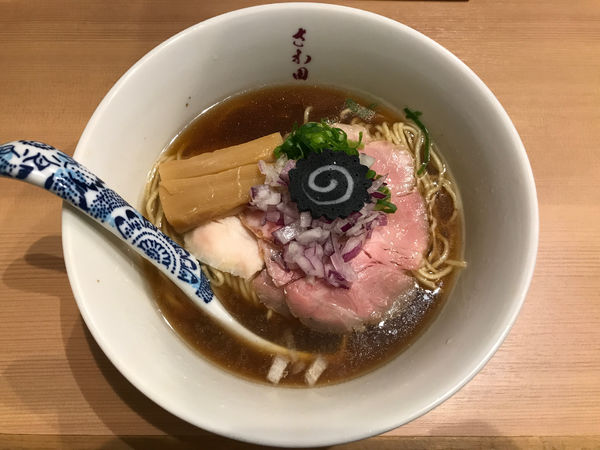 「炭火焼鯵煮干醤油そば 850円」@らぁ麺 さわ田の写真