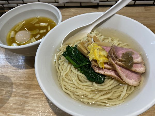 「昆布水つけそば全部入り（塩）」@中華ソバ ビリケンの写真