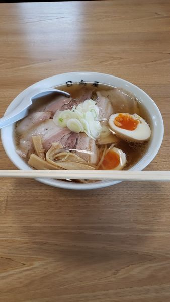 「チャーシューメン大盛＋味玉1,230円」@青竹手打ちラーメン 日向屋の写真