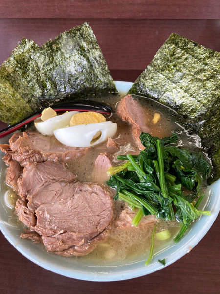 「チャーシューメン　海苔増し（玉子は店主さんご厚意）」@ラーメンショップ 二ツ橋店の写真