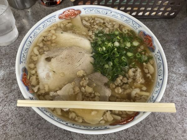 「中華そば特盛背脂多目」@つたふじ 福山支店の写真