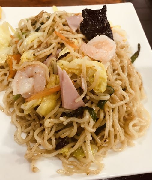 「本日の日替り4番 海老塩油そば&ハーフ炒飯 ¥750」@中華つばめの写真