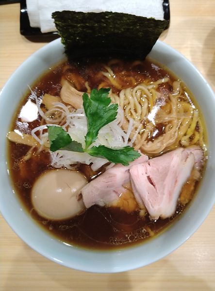 「『中華そば＋味玉』1000円」@自家製麺 ロビンソンの写真