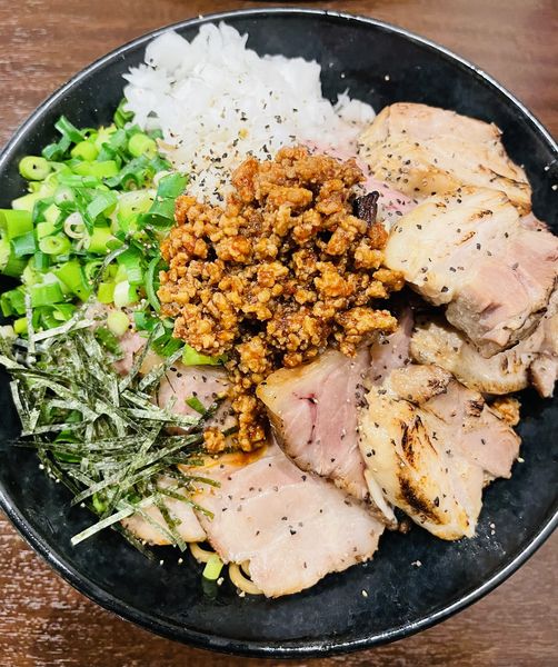 「背油まぜそば(肉増し) 1220円」@お酒と中華そば 南風の写真