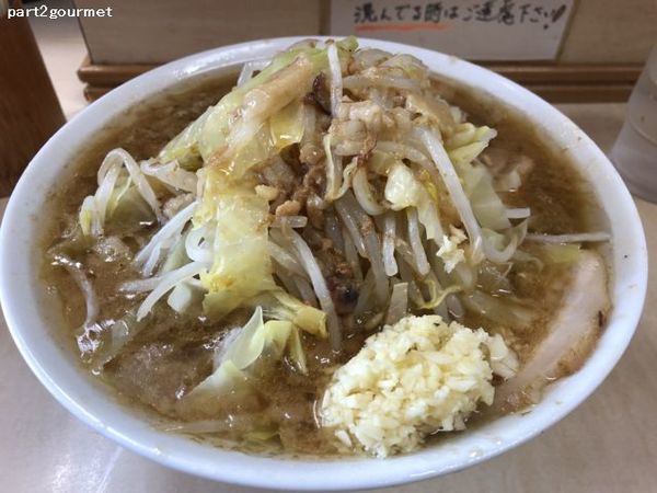 「小ラーメン 「ニンニクアブラ」(700円)」@ラーメン二郎 京成大久保店の写真