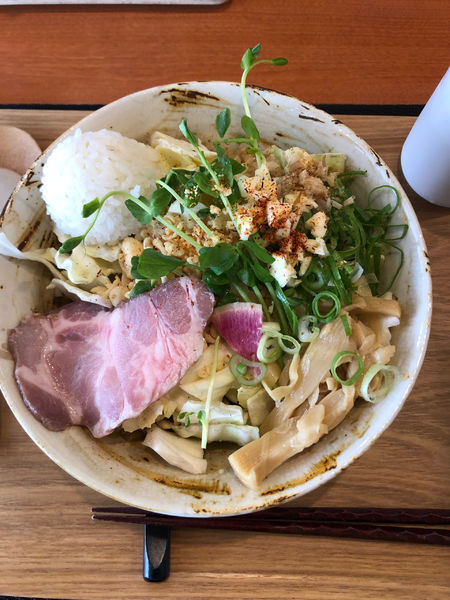 「煮干しニンニクまぜそば　1000円」@麺屋 轍 豊川店の写真