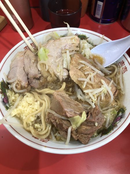 「小ラーメン　追加豚」@ラーメン二郎 千葉店の写真