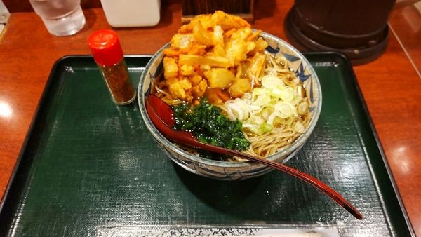 「朝そば（温・大盛り）」@麺房 八角の写真