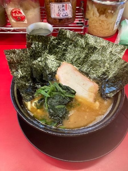 「ラーメン　おおめ、かため　のりまし」@柏 王道家の写真