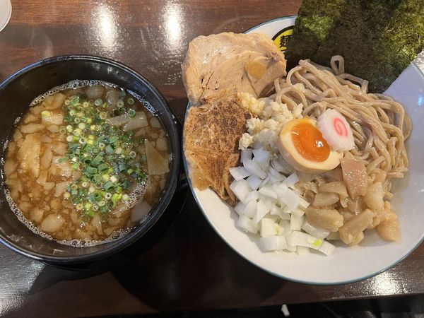 「つけ麺②900円+ミニカレー丼350円」@麺屋まるいちの写真