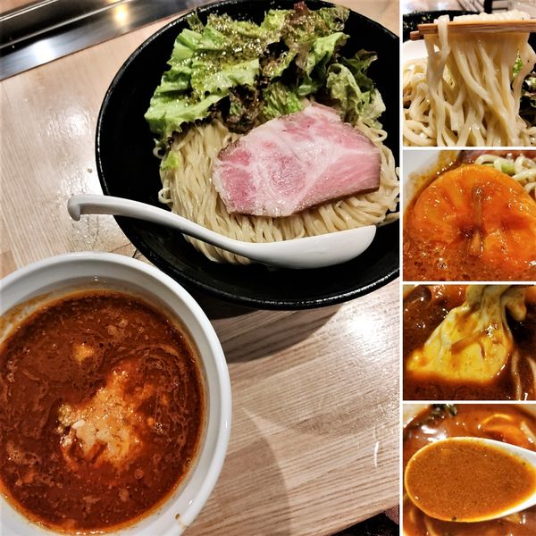 「濃縮オマール海老トマトつけ麺(限定)  1300円」@中華ソバ ビリケンの写真