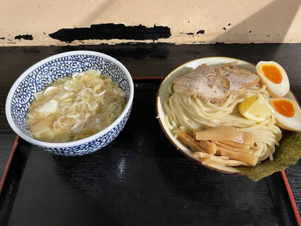 「塩豚つけ麺　麺大盛」@東勝軒○秀の写真