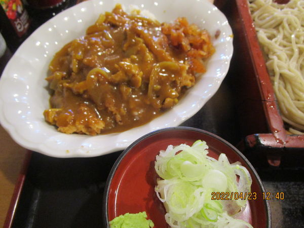 「ミニカツカレーもり蕎麦セット 950円」@そば処 大橋屋の写真