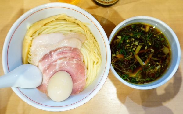「特製つけ麺＋瓶ビール（中瓶）」@鶏そば鯛そば きょうすけの写真