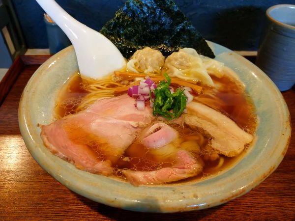「らあめん清澄＋わんたん＋和え玉」@Homemade Ramen 青麦の写真