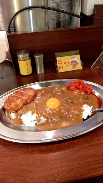 「カレーライス小盛りカツのせ」@大阪マドラスカレー 赤坂店の写真