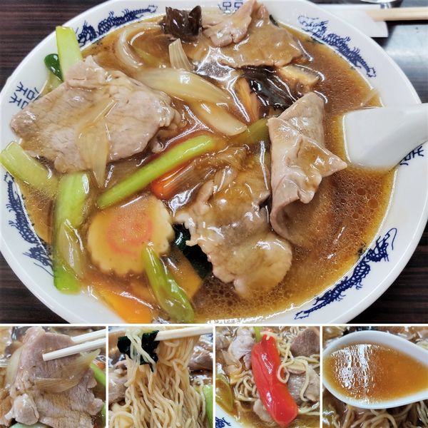 「肉そば(あんかけ)　1000円」@中華料理 宝耒の写真