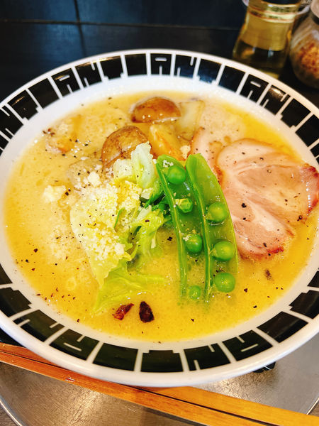 「ポルチーニの春ポタそば」@つけ麺 中華そば アンタイNOODLESの写真