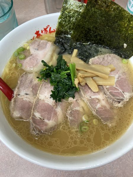 「チャーシューメン、太麺」@横浜ラーメン あばん 上尾西口駅前店の写真
