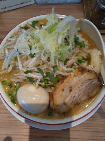 「煮たまごみそ野菜らーめん」@岐阜とん太 土岐店の写真