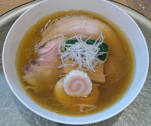 「白出汁（もろみポーク2枚）￥1300」@中華そば 深緑の写真