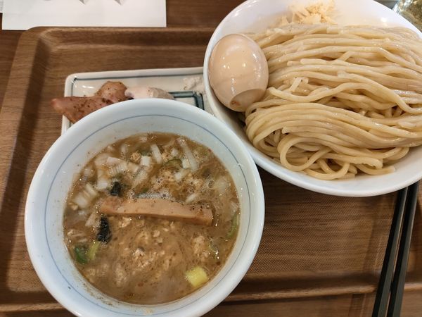 「味玉鳥ほぐしつけ麺」@つけめん さなだの写真