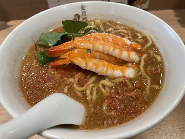 「海老味噌らぁ麺」@金目鯛らぁ麺 鳳仙花 横浜店の写真