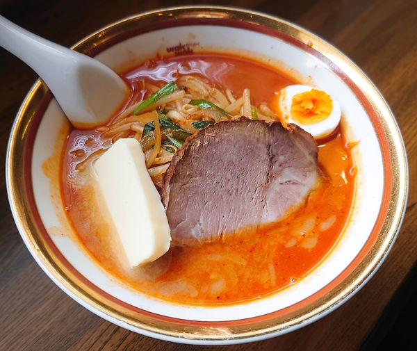 「辛口ラーメン(味噌)」@わくわくラーメンの写真