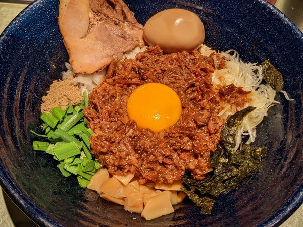 「まぜそば」@つけ麺 繁田の写真