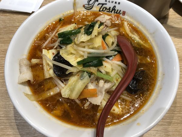 「野菜たっぷり赤たんめん」@中華東秀 溝の口店の写真