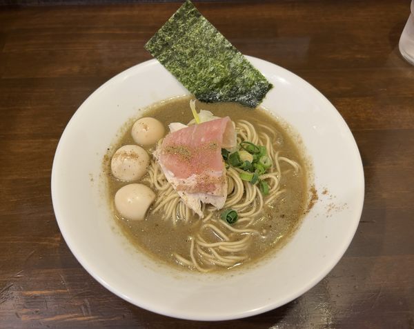 「味玉付 極煮干し中華蕎麦」@煮干し中華蕎麦 山崎の写真