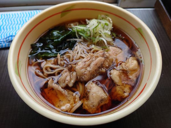 「鶏ハラミそば530円」@狭山そば 清瀬駅前店の写真