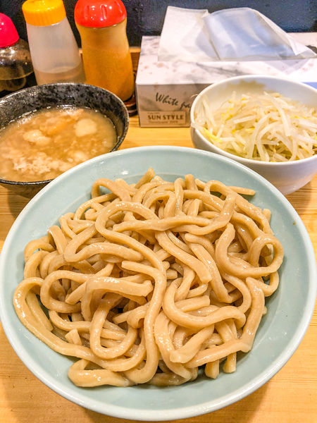 「つけえぼし麺大盛（ヤサイニンニク少なめアブラ）」@えぼし麺 菜良の写真