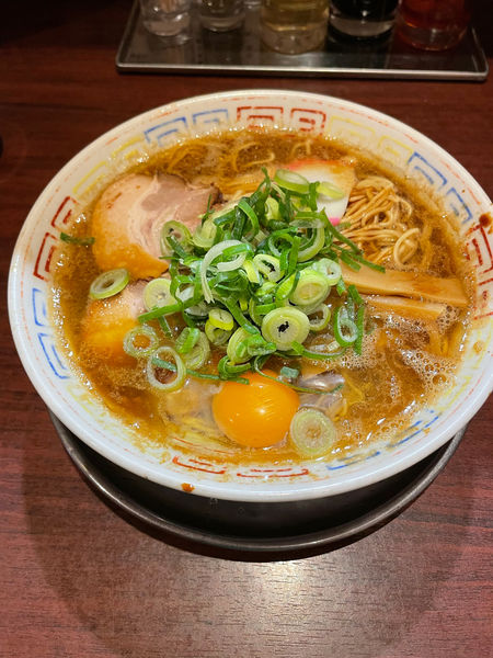 「月見らーめん」@紀州和歌山ラーメン まっち棒 溝の口店の写真