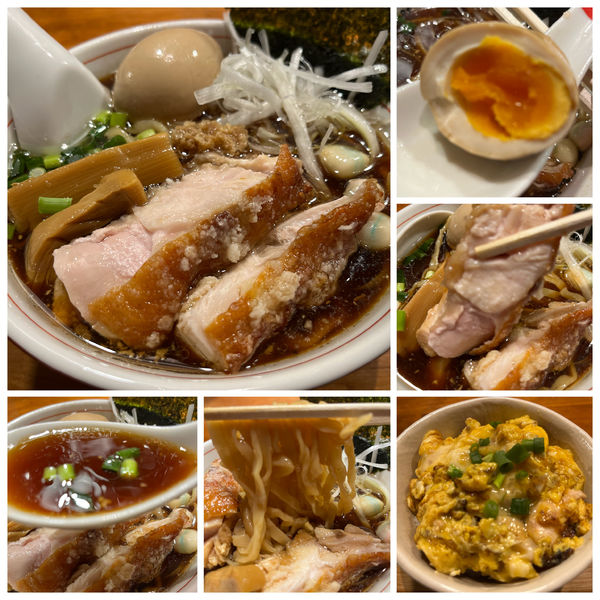 「味玉ジンジャーヘッドバット950円 とろっと卵とじ丼350円」@ジンジャーヘッドバッドの写真