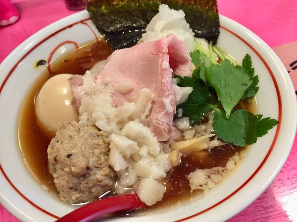 「【限定】凛々しい特製カマス煮干×背脂中華ソバ【1200円】」@らーめん凛々の写真