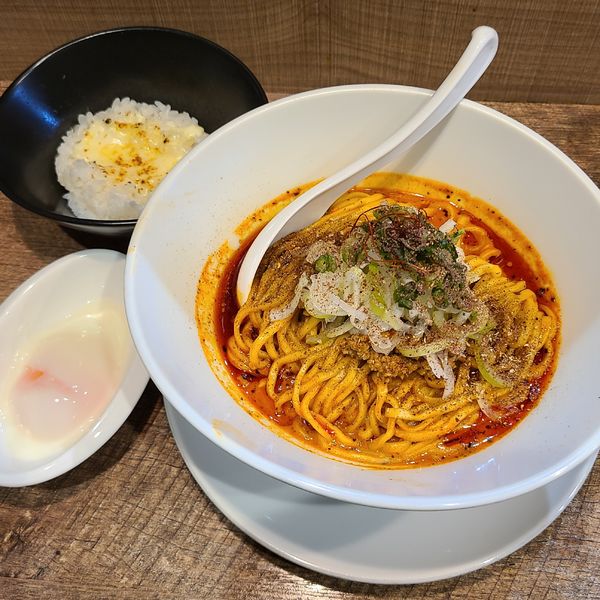 「汁無しランチ¥1000+温玉¥100 チーズご飯変更¥100」@らーめん 子うさぎ 大塚店の写真