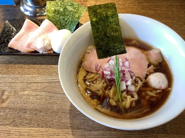 「【2周年限定】特製 蟹×太刀魚中華そば」@中華そば 麺壁九年 本店の写真