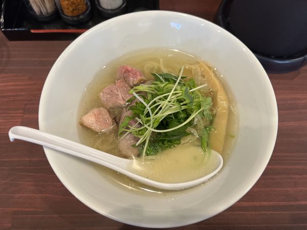 「鴨塩ラーメン950円」@鴨LABO 住吉店の写真