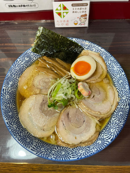 「旦那のオシ麺（大盛）1080円＋バラチャーシュー160円」@中華そば 嫁のあとの写真