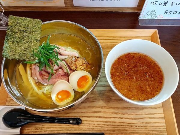 「鰹と煮干し水つけ麺 塩」@RAMEN ブリキの木こりの写真