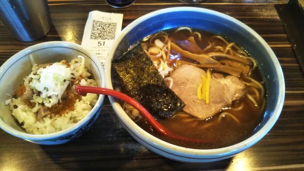 「中華そば➕蛍ご飯」@中華そば 螢の写真