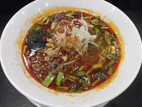 「黒ごま担々麺880円(イベント500円)辛め」@柏担々麺の写真