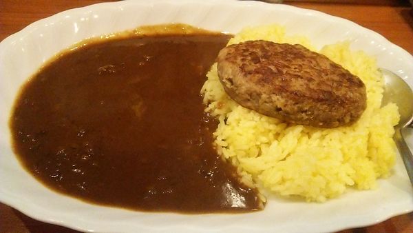 「ジャンカレー200g 440円＋ハンバーグ 280円」@ジャンカレー 本店の写真