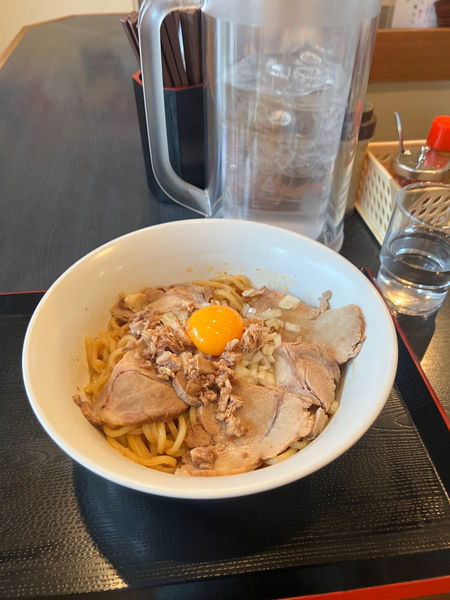 「肉づくし油そば　並」@麺屋 松尾の写真