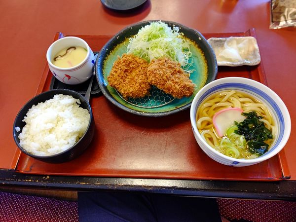 「ヒレかつ定食(温かいうどん)1,250円」@かつ庄の写真